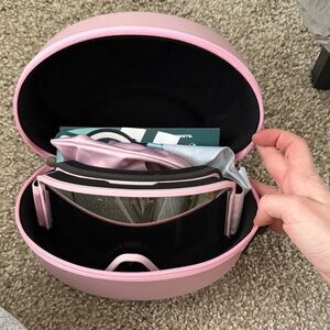 Pink Ski Goggles with Case